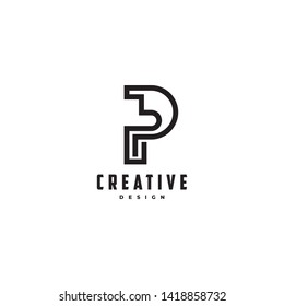 PB / P B Letter Logo. PB Initial Logo.