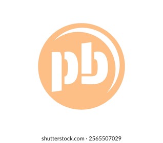 PB sport emblem or team logotype. Ball logo with a combination of Initial letter P and B for balls shop, sports company, training, club badge. Vector illustration.