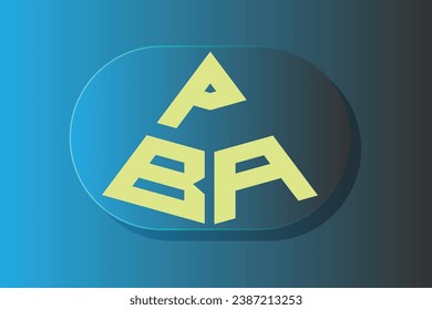 PBA, BA, logos. Abstract initial monogram letter alphabet logo design