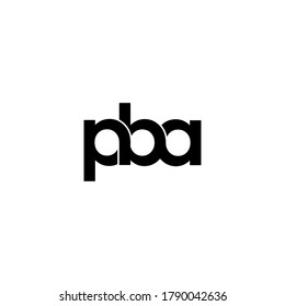 diseño original del logotipo de la letra pba