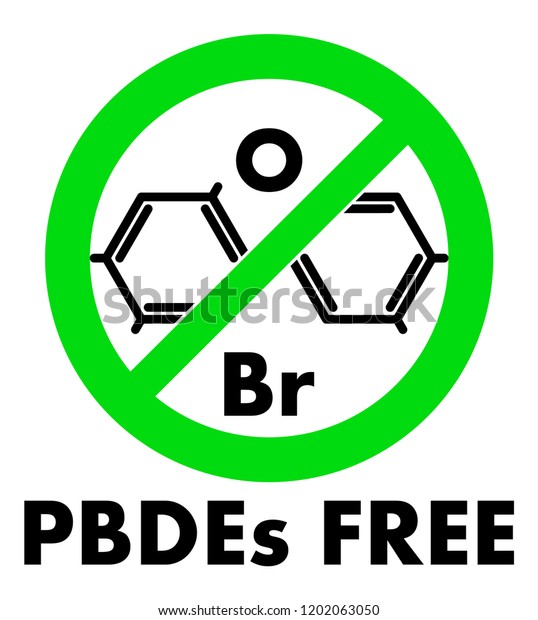 Pbdes Kostenloses Symbol Polybromierte Diphenylether Chemische Stock Vektorgrafik Lizenzfrei