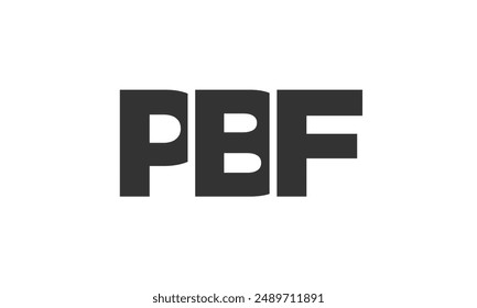 PBF logo design template with strong and modern bold text. Initial based vector logotype featuring simple and minimal typography. Trendy company identity ideal for businesses brand presence.