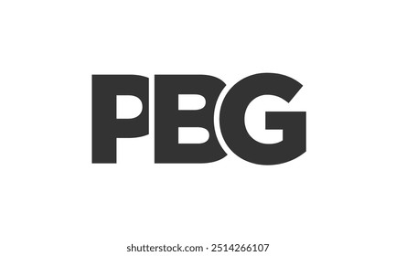 PBG logo design template with strong and modern bold text. Initial based vector logotype featuring simple and minimal typography. Trendy company identity ideal for businesses brand presence.