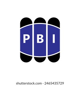 PBI letter logo design on white background.