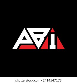 PBI triangle letter logo design with triangle shape. PBI triangle logo design monogram. PBI triangle vector logo template with red color. PBI triangular logo Simple, Elegant, and Luxurious design.