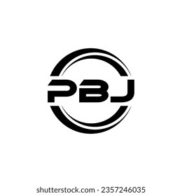 PBJ Logo Design, Inspiration for a Unique Identity. Modern Elegance and Creative Design. Watermark Your Success with the Striking this Logo.