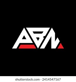 PBN triangle letter logo design with triangle shape. PBN triangle logo design monogram. PBN triangle vector logo template with red color. PBN triangular logo Simple, Elegant, and Luxurious design.
