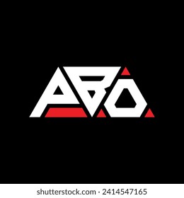 Diseño del logotipo de la letra del triángulo PBO con forma de triángulo. Monograma de diseño del logotipo del triángulo PBO. Plantilla de logotipo vectorial de triángulo PBO con color rojo. Logo triangular PBO Diseño sencillo, elegante y lujoso.