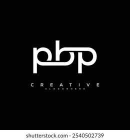 Concepto de Vector inicial del diseño del logotipo de la letra de PBP. Ilustración simple de la Plantilla del logotipo de PBP