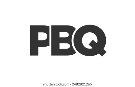 PBQ logo design template with strong and modern bold text. Initial based vector logotype featuring simple and minimal typography. Trendy company identity ideal for businesses brand presence.