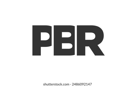 PBR logo design template with strong and modern bold text. Initial based vector logotype featuring simple and minimal typography. Trendy company identity ideal for businesses brand presence.
