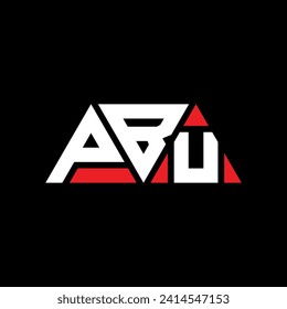 Diseño del logotipo de la letra del triángulo PBU con forma de triángulo. Monograma de diseño del logotipo del triángulo de PBU. Plantilla de logotipo vectorial de triángulo PBU con color rojo. Logo triangular de PBU Diseño sencillo, elegante y lujoso.