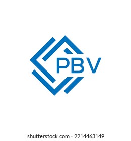 Diseño del logotipo de la letra PBV sobre fondo blanco. Concepto del logotipo de la letra de círculo creativa de PBV. Diseño de letras PBV.
