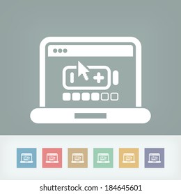 Pc battery level concept icon