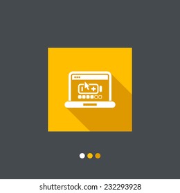 Pc battery level concept icon