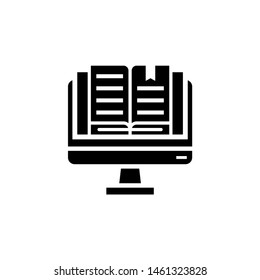 Pc book online education icon