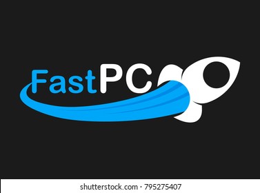 PC Booster Logo, vector illustration.