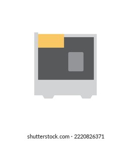 PC Case icon in color, isolated on white background 