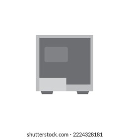 PC Case icon in color, isolated on white background 
