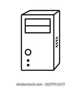 pc case icon on white background vector
Vector line icon technology computer