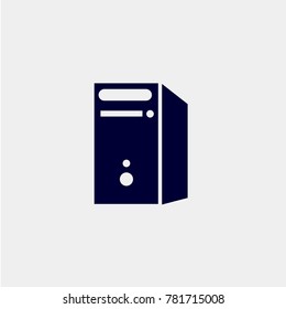 Pc Case Icon, Vector Illustration.