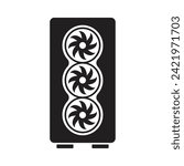 pc case icon vector template illustration logo design