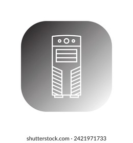 pc case icon vector template illustration logo design