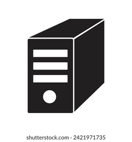 pc case icon vector template illustration logo design