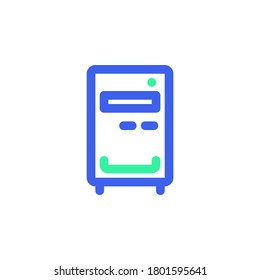 PC case, workstation line icon. linear style sign for mobile concept and web design. Computer case outline vector icon. Symbol, logo illustration. Vector graphics