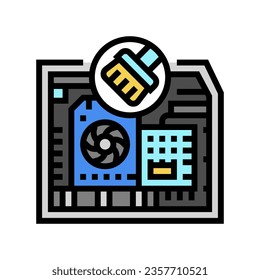 pc cleaning repair computer color icon vector. pc cleaning repair computer sign. isolated symbol illustration