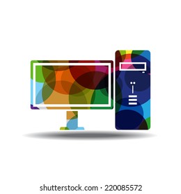 PC Colorful Vector Icon Design