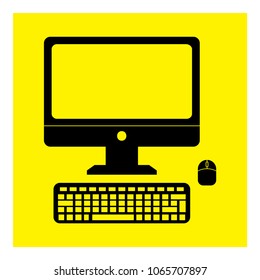 pc computer icon vector
