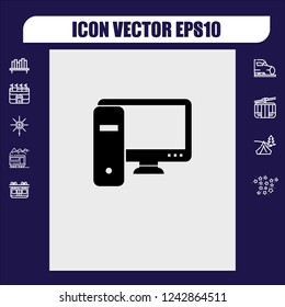 PC computer icon vector
