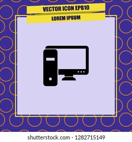 PC computer icon vector