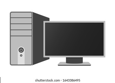 Pc Computer Illustration Vector Icon