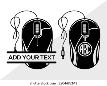 PC Computer Monogram SVG Printable Vector Illustration
