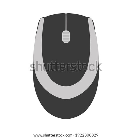 PC computer mouse vector illustration technology with button equipment device icon. PC object isolated white symbol. Modern electronic mouse with scroll pointer tool shape. Computer device accessory