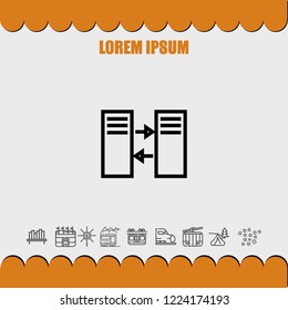 PC computer share icon vector