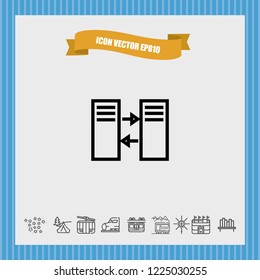 PC computer share icon vector