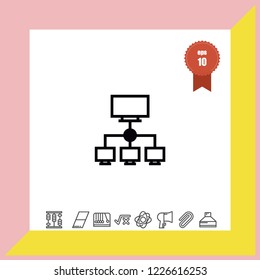 PC computer share icon vector