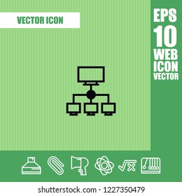 PC computer share icon vector