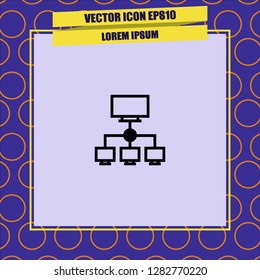 PC computer share icon vector