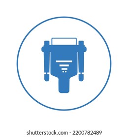 Pc connector vga cable icon | Circle version icon |