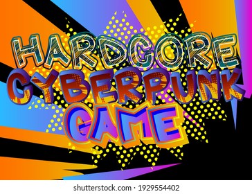 Pc o juegos de consola, palabras relacionadas con Streaming Gamer, comillas en el fondo del estilo de libro de historietas. Cartel, pancarta, plantilla. Expresión de explosión de caricatura. Vector ilustrado.