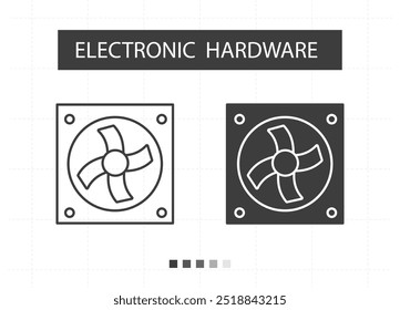 PC cooling, electronic hardware icons