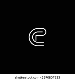 PC or CP abstract letter design. Outstanding professional business awesome artistic branding company different colors illustration logo.