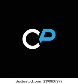 PC or CP abstract letter design. Outstanding professional business awesome artistic branding company different colors illustration logo.