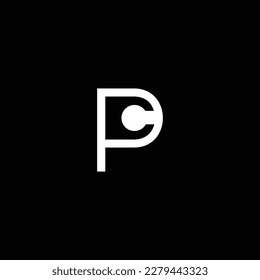 PC or CP abstract outstanding professional business awesome artistic branding company different colors illustration logo