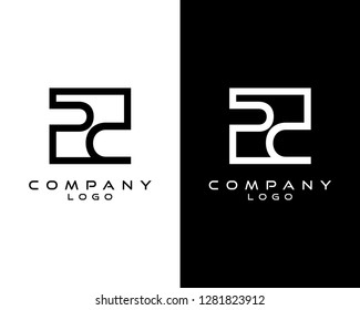 pc, cp Letters Logo Design. Simple and Creative Letter Concept Illustration vector