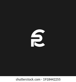 PC or CP letters simple bold logo icon sign symbol design concept. Vector template